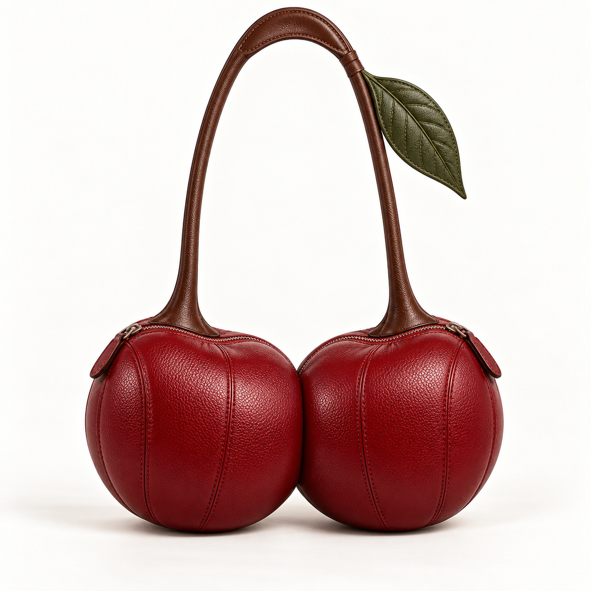 Cherry Crush Stem Shoulder Bag — AI-generated hero concept mockup